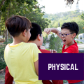 Boy getting ready to punch another boy 