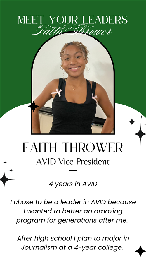 AVID VP - Faith Thrower