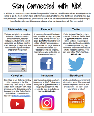 Stay Connected with Alta! 