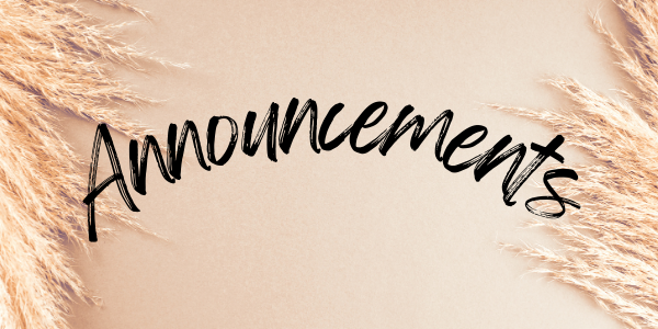Announcements