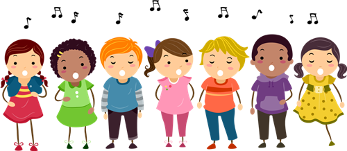kids singing clipart 