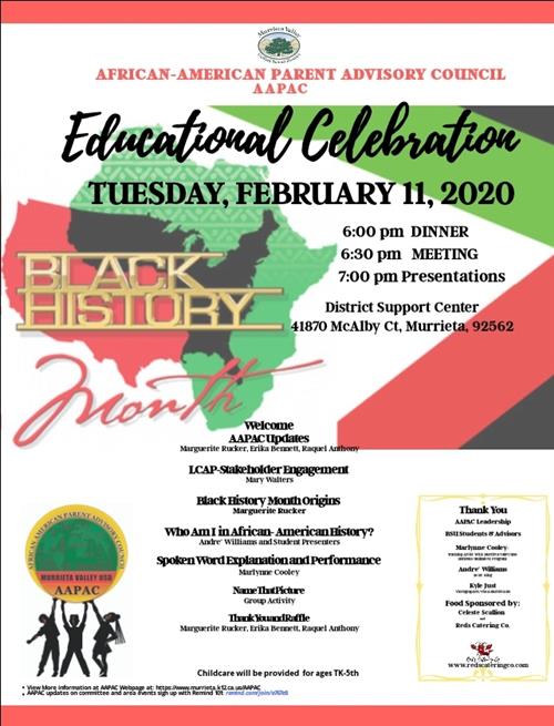 Black history month agenda  